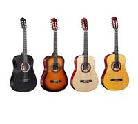 Mtlavishness Classic Acoustic Guitar Ideal for Students and Beginners Delivers Smooth Tone for Rock Roll and Blues Features 19 Fret Fingerboard All Wood Construction Steel Strings (Black)