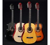 Mtlavishness Classic Acoustic Guitar Ideal for Students and Beginners Delivers Smooth Tone for Rock Roll and Blues Features 19 Fret Fingerboard All Wood Construction Steel Strings (Black)
