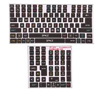 Mtlavishness Clear Pattern Keycaps Stickers .0×16.0×1.0 2 Pcs Keyboard Stickers Pvc Decorative General Desktop Computer Keycaps Stickers For 84 To 108 Keys Keyboard Scratch