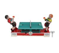Mtlavishness Clockwork Tinplate Toys Wind Up Metal Table Tennis Player Vintage Spring Driven Metal Toy for Home Decor Coffee Shop Personalized Theme Collection and Birthdays