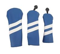 Mtlavishness Club Headcover PU Club Covers Wood Fairway Hybrid Rotatable Label 3 Size Club Protector for Sports Outdoor Red with Premium PU Leather Material Rotatable Number Tag (Blue)