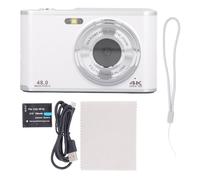 Mtlavishness Compact Digital Camera 48MP 4K Ultra HD Dual Lens 16x Zoom Autofocus Anti Shake 2.4 Inch IPS Display Ideal for Travel Graduation and Various Occasions Lightweight (white)