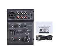 Mtlavishness Compact Five Channel Mini Mixer with USB Audio Interface, Built-in Echo Effect, USB Powered, Ideal for Recording, Live Streaming on