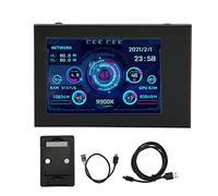 Mtlavishness Computer Temp Monitor 3.5 Inch IPS Display Clear Images Customizable Theme Editor Dimmable Rotatable Suitable for RasPi Linux and System for CPU GPU RAM Time Weather
