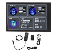 Mtlavishness Computer Temperature Data Monitor Core 3.5 Inch IPS Dual USB C Customizable Layout for Desktop Chassis Ideal for dows Systems Displaying PC CPU GPU RAM Data and More