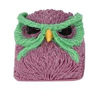 Mtlavishness Custom Hand Carved Owl Pattern R4 Gaming Resin Replacement Keycaps for Cherry MX Switches Mechanical Keyboard with Vivid Owl Shape Bright And Non Fading Color Wear (Purple)