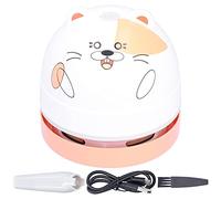 Mtlavishness Cute Animal Design Desktop Vacuum Cleaner B Charging Catcher with Strong Suction for Desk Cat Pattern 1200mAh Battery (Hamster)