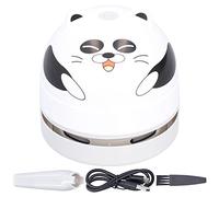 Mtlavishness Cute Animal Design Desktop Vacuum Cleaner B Charging Catcher with Strong Suction for Desk Cat Pattern 1200mAh Battery (Panda)
