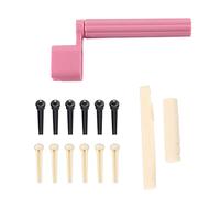 Mtlavishness Diecast Guitar Bridge Pins Upper Nut And Bottom Saddle Set For Acoustic Folk Guitar Made Of Durable Abs Material Lightweight And Easy To Install Ideal For Both