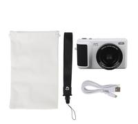 Mtlavishness Digital Camera 4K 64MP 180° Flip Screen Multiple Beauty Filters Anti Shake Auto Focus 16x Zoom Mirrorless Ideal for Selfies Photos And Videos This White Digital (White)