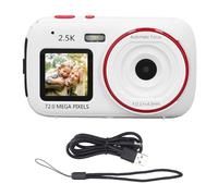 Mtlavishness Digital Camera High Performance Coms Chip 72mp Photos 2 5k Video Output 16x Digital Zoom Autofocus Anti Shake Dual Screen For Travel And Various Events With 750mah (White)