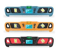 Mtlavishness Digital Display Level Meter Angle Ruler, Multifunctional Electronic Slope Meter with 3 Modes, LTD Backlight & Reverse Display, 4 Strong Magnets for Machinery (Red)