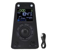 Mtlavishness Digital Metronome with 10 Tones and BT Speaker Function Electronic Rhythm Trainer for Piano Violin Ukulele and Guitar White Color Precise Beat Control for Musicians (Black)
