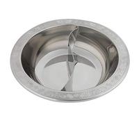 Mtlavishness Divided Stainless Steel Hot Pot with Induction Cooker Compatibility Two Flavor Sections 1Inch Non Stick Seamless Design for Home Chinese Fondue Parties