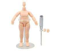 Mtlavishness Doll Body 4.1 Inch High Flexible Joints Semi Finished Durable Plastic Cement Ball Joint Doll Body for 1/12 Action Figure Toy (Normal White)
