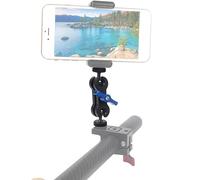 Mtlavishness Double Ball Head Mount, Magic Ball Head Arm 360 Degree Rotation Anodized Aluminum Alloy for More Creativity in Gimbal Photography with Phone, with