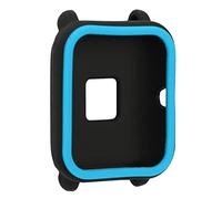 Mtlavishness Dual Color Soft Silicone Protective Case For Huami Youth Version Smartwatch And Lightweight Design Protect Your Watch In Daily Life Made Of Silicone Approx 5 3 8 1cm (Black Blue)
