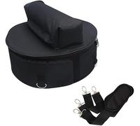 Mtlavishness Durable 14 Inch Snare Drum Black Backpack Case Ideal For Musicians On The Go With Oxford Fabric And Outside Pockets For Storage