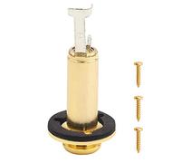 Mtlavishness Durable Gold Metal End Pin 6.35mm 1/4 Output Jack Socket for Acoustic Electric Guitar Made of Premium Metal With Fine Workmanship and Smooth Shiny Surface Easy to (Gold)