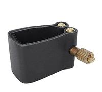 Mtlavishness Durable Saxophone Ligature PU Leather And Metal Construction Ideal For Standard Hard Rubber And Plastic Saxophone Mouthpieces Suitable For Alto And Tenor Saxophones (C65 midrange)