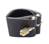 Mtlavishness Durable Saxophone Ligature PU Leather And Metal Construction Ideal For Standard Hard Rubber And Plastic Saxophone Mouthpieces Suitable For Alto And Tenor Saxophones (C66 midrange)