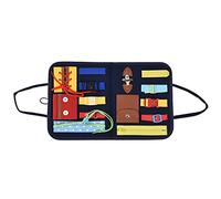 Mtlavishness Educational Sensory Board Baby Activity Board Intelligence Development Toy for Toddler - Montessori-Inspired Felt Board with Buckle Shoelace Zipper and Fruit (C)