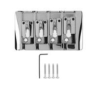 Mtlavishness Electric Bass Bridge Stable Fixing And Pretty Design For Electric Bass Playing 4 String Metal Silver