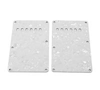 Mtlavishness Electric Guitar Back Cover Plates Premium PVC Plastic With 6 Holes For Easy Installation And Replacement Protect Your Electric Guitar From Scratches Maintain (White)