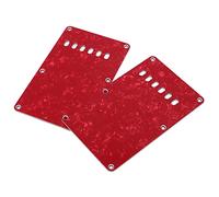 Mtlavishness Electric Guitar Back Cover Plates Premium PVC Plastic With 6 Holes For Easy Installation And Replacement Protect Your Electric Guitar From Scratches Maintain (Red)