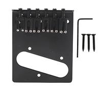 Mtlavishness Electric Guitar Bridge Metal Fixed Bridge For TL Electric Guitar With Good Mechanical Properties High Temperature And Strong Ideal For Guitarists Approx 95 X 80mm (Black)