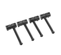 Mtlavishness Electric Guitar Bridge Saddle with Metal and Glossy Finish for Electric Guitars and 4 String Basses 4 PCS Set in Black Color