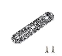Mtlavishness Electric Guitar Control Plate Replacement Metal Carved Accessory For TL Black Guitar Zinc Alloy Iron Construction Durable Rustproof Design (Silver)