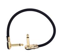 Mtlavishness Electric Guitar Effect Pedal Cable Durable And Anti Entangled For Electric Guitar Play 15cm 5.9in Flat Patch Power Supply Instrument Accessories With Gold Plating (Flat Head Gold 30CM)