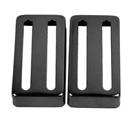 Mtlavishness Electric Guitar Pickup Cover Better Sound Quality And Heat Dissipation For Electric Guitar Two Pieces Brass Material Search Keywords: Electric Guitar Pickup Cover (Black)