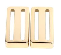 Mtlavishness Electric Guitar Pickup Cover Better Sound Quality And Heat Dissipation For Electric Guitar Two Pieces Brass Material Search Keywords: Electric Guitar Pickup Cover (Gold)