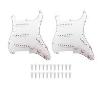 Mtlavishness Electric Guitar Pickup Premium Single Coil Clear Sound For Various Music Styles Prewired 11 Holes White Suitable For Standard Electric Guitars (White)