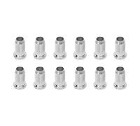 Mtlavishness Electric Guitar String Ferrules Metal Replacement Gold Excellent For Most Electric Guitars A Set Of 12 With High Hardness Wear Standard Size Easy Installation And (Silver)