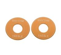 Mtlavishness Electric Guitar Switch Gaskets Provide Visual Indication And Non Slip Effect For Quick Status Identification On Most Electric Guitars 2 Pcs Gold Aluminum Alloy (Gold)