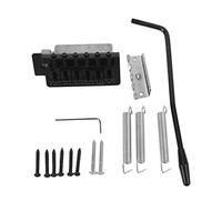 Mtlavishness Electric Guitar Tremolo Bridge Retro Metal Wear Six String Tremolo System Bridge for ST Style Guitars Enhance Your Electric Guitar's Look and Sound A Accessory for (Black)