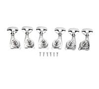 Mtlavishness Electric Guitar Tuners Knob Prevention Accurate Tuning Tightly Fixed Easy Installation For Electric Guitar Repair And Diy Use Metal Silver Color This title meets the