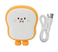 Mtlavishness Electric Hand Warmer Cute Toast USB Rechargeable Hand Warmer 6000mAh Power Bank for Home Office (Pockmarked Face)