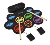 Mtlavishness Electronic Drum Set Portable And Versatile Practice Solution For Musicians On The Go 9 Pads With Dual Speaker 7 Drum Styles 6 Rhythms 10 Demo Songs Supports DTX