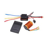 Mtlavishness F540 3300KV Brushless Motor Set with 60A Waterproof ESC and Programming Card High Torque 4 Pole Design for 1 10 RC Car CNC Aluminum Heat Sink for Long Time Operation
