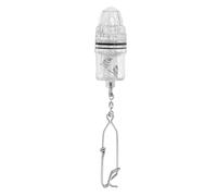 Mtlavishness Fish Attracting Indicator LED Fish Lure Light with Metal Reinforced Large Pin Hook, Deep Drop Underwater Bait Fishing Lamp for Deep Sea Ice Freshwater Bass Night (White)