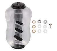 Mtlavishness Fishing Reel Handle Knob Replacement for SAD Gourd Shaped Non Slip Texture Design Fishing Reel Handle with Silver Black Finish Enhanced Grip for Anglers Fits Most (Black)