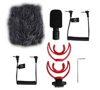 Mtlavishness FM8 Condenser Interview Video Record Microphone Plug And Play No Battery Required Cardioid Design High Sensitivity For Camera Phone Camcorder Tablet Computer