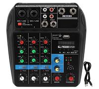 Mtlavishness Four Channel Music Console Mixer Multifunctional With Sound Card For Home Music Production Network Broadcasting And K Songs Total Harmonic Distortion 01% Frequency