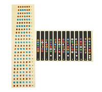 Mtlavishness Guitar Note Sticker 12/24 Fret Colorful PVC Fingerboard Scale Labels For Beginners Easy Identification Removable Practice Decal With Durable Adhesive