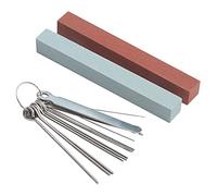 Mtlavishness Guitar Polishing Kit Stainless Steel Nut Saddle Grooves Sanding Files Stone With 13 Tools For Fret Maintenance Mandolin Bass Ukulele Banjo M02802