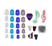 Mtlavishness Guitar Protective Fingertip Finger Picks And Music Book Page Clip With Box Soft Silicone Rubber Tear Anti Skid Smooth Surfaces Suitable For Guitar Or Ukulele